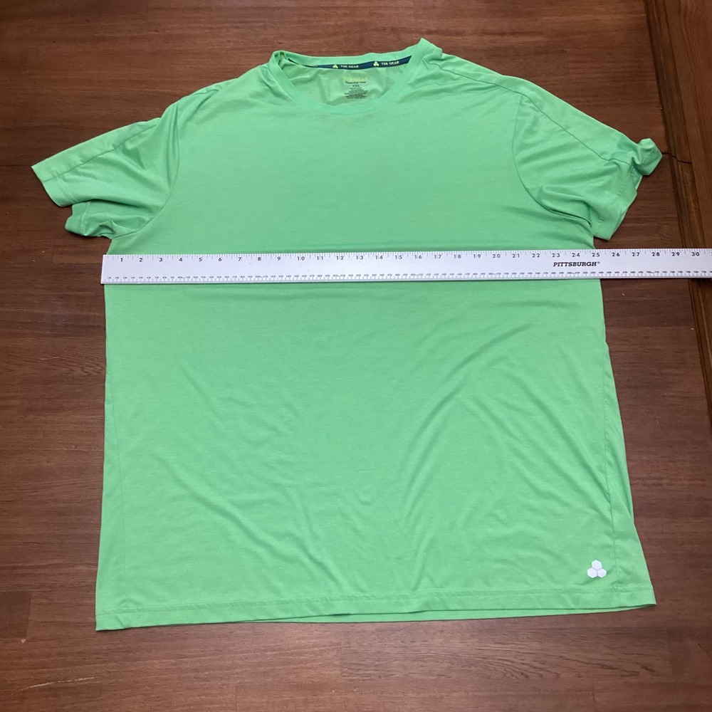Tek Gear Mens XXL Lime Green Essential Gear Performance T-Shirt Short Sleeve Gym - Picture 5 of 7